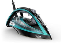 Tefal Fer à vapeur Ultimate Pure FV9844 | 3 200 W | Filtre Micro-Calc | Semelle Durilium Airglide Autoclean | Arrêt automatique | 0,35 litre | 31,6 x 15,1 x 16,3 cm | Noir/bleu