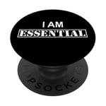 I Am Essential Worker Im Essential Employee I'm Essential AF PopSockets PopGrip Adhésif