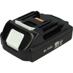 Batterie remplacement pour Makita BL1850B, BL1860, BL1840B, BL1840, BL1835, BL1830B, BL1850, BL1845 pour outil électrique (1500 mAh, Li-ion, 18 v)