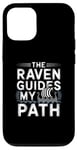 Coque pour iPhone 15 Illustration viking nordique The Raven Guides My Path