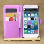 MW MW Wallet-Style Case Lychee Purple For Apple iPhone