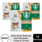 Nescafe Dolce Gusto Coffee Pods  inc Starbucks 3 Boxes (36 or 48 drinks)