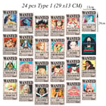 24 st Anime Poster One Piece Type 1 (29 x13 CM)