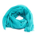 Karl Loven Femme - Foulard - Froissé - pashmina - écharpe - cache-col - 30 Couleurs (Jade)