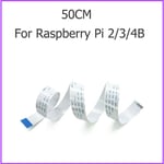 Câble plat et flexible pour caméra Raspberry Pi,15 broches,15 30 40 50 60 cm,1m 2m,ligne de câble ruban pour RPI 5 4B 3B + 3B,zéro 2 W/W - Type 50CM