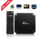 RS36609-TV Box, 2Go 16Go Smart Box TV X96 mini Décodeur Multimédia Android 7.1 2GB+16GB WIFI Amlogic S905W Quad Core Boîtier TV