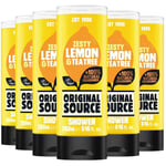 Original Source Zesty Lemon Shower Gel Natural Body Wash Bottle Pack 6 x 250ml