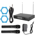 Portable Uhf Handheld Dual Wireless Microphone For Karaoke Weddings Public Set