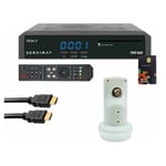 Servimat - pack vega 3 Decodeur satellite Full hd + Carte d'TNTSAT V6 + Câble hdmi + lnb Single hdsat