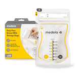 Medela Easy Pour Breastmilk Storage Bags, 50pcs 210ml, Disposable Leakproof Breast Milk Bags with Milk Protection, Breastfeeding Essentials