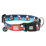 Max & Molly Urban Pets Smart ID Collier pour chien en néoprène doux, imperméable, lavable en machine, boucle d’alimentation, Gotcha! Code QR sur médaille et profil d’application personnalisé, requins,