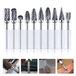 File Double Diamond Burr Drill Bits Rotary Tool For Dremel Milling Cutter