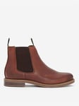 Barbour Farsley Leather Chelsea Boots - Brown, Brown, Size 10, Men