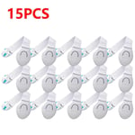 Serrure d'armoire de sécurité blanche pour enfants,protection de sécurité pour bébé vert,serrure d'armoire en plastique,serrure de porte de protection,1-15 pièces - Type 15PCS