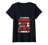 Womens Let Us Run With Endurance The Race Marathon Running V-Neck T-Shirt