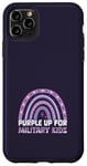 Coque pour iPhone 11 Pro Max Purple Up pour enfants militaires, enfant militaire arc-en-ciel violet