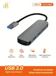 D8 4 in 1 USB 3.0 -keskitin USB-jakaja USB-laajennus kannettavalle tietokoneelle, hiirelle, USB3.0+USB2.0*3, virransyöttö Type C -portti Yhteensopiva MacBookin, kytkimen, Chromebookin, flash-aseman, U-levyn, konsolin, tulostimen, matkapuhelimen kanssa HDD