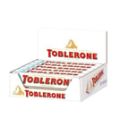 Toblerone Swiss White Chocolate with Honey and Almond Nougat 360g - Pack of 20