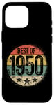 Coque pour iPhone 16 Pro Max Best Of 1950 Cadeau d'anniversaire 75e anniversaire pour homme femme 75 ans