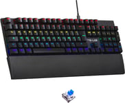 Keyz Carbon Ex-Clavier Mécanique Azerty Switch Bleu-Clavier Gaming Rétroéclairage Led Rgb,Anti-Ghosting Total,12 Touches Multimedias-Pc/Ps5/Xbox-New(Keyz Carbon Ex)