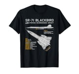 SR-71 Blackbird Aircraft Spy Plane Blueprint Data T-Shirt