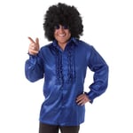 Bristol Novelty Mens Satin Ruffle Shirt - One Size