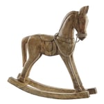 Dkd Home Decor - Figurine Décorative Balancelle Cheval Marron 61 x 15 x 63 cm