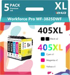 405XL Multipack Cartouche d'impression pour Epson 405 XL 405XL Encre 405 Cartouches pour Epson WF-3820 WF-3825 WF-7830 WF-7835 WF-7840 WF-4820 WF-4825 WF-4830 (2 Noir,1 Cyan,1 Jaune,1 Magenta)