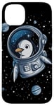 iPhone 14 Plus Cute Penguin Astronaut in Space Adventure Apparel Case