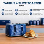 4 Slice Toaster Extra-Wide Slots Stainless Steel Browning Control Defrost 1750W