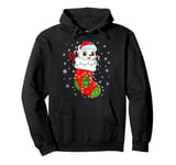 Polar Bear In Christmas Socks Santa Claus Lights Xmas Pullover Hoodie