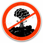 2 x Vinyl Stickers 7.5cm - No War Atomic Bomb Peace on Earth Cool Gift #6046