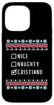 Coque pour iPhone 14 Pro Max Gentil Coquin Noël Cristiano Pull Moche