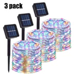 (32M 300LEDMulticolor 3PC)7m Solar Led Light Outdoor Festoon Led Lamppu Solar Garden Outdoor Fairy Garland String Joulukoristeet 4321pakkaus