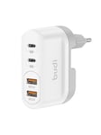 Budi Wall charger 326TQE 2xUSB 40W (white)