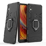 LuluMain Compatible avec Xiaomi Mi Mix 2S Coque, Anneau de Support Téléphone Voiture Magnétique Bague 360 Étui de Protection pour Xiaomi Mi Mix 2S (Noir)