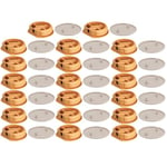 cyclingcolors 20x Ferrure d'assemblage beige avec cache en plastique idéal caravane bateaux vans camping-cars camions aménagés Connecteur Fixation Meuble Cuisine, capuchon rond beige café latté