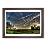 Big Box Art Landscape Cloudy Dawn Framed Wall Art Picture Print Ready to Hang, Walnut A2 (62 x 45 cm)