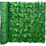 Clture Artificielle de Feuilles de Lierre, 0,5m x 3m Brise Vue Jardin Haie Artificielle en Rouleau, Haie Feuillage Artificiel, Clture d'intimité,