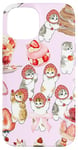 Coque pour iPhone 15 Pink Bows Collage de chats mignons Kawaii Cerise Fraise