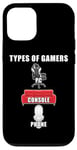 Coque pour iPhone 12/12 Pro Types of Gamers: PC, Console, Phone Funny Gaming Dad & Teen