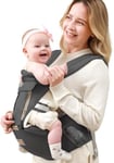 GROWNSY Baby Carrier,Baby Sling, 6 in1Baby Carriers from Newborn, Ergonomic Baby Sling with 6 Carrying Positions for Infants and Toddlers of 7-40lbs (Dark Grey)