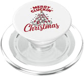 Merry Cluckin' Christmas Funny Chicken Lovers Farm Xmas PopSockets PopGrip for MagSafe