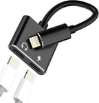 Adaptateur Jack Lightning Double Pr (2 En 1)Pour Iphone 14 13 Pro Écouteurs Chargeur Câble Pr Auxiliaire Audio Connecteur Pour Apple Mfi Splitter Casque Pour Ipad Tablette Voiture Accessoire[Q1101]