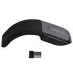 pliable sans fil arc tactile souris ordinateur portable récepteur USB Sm-art TV - noir - 2.4GHz - 13 x 5,8 x 1,46 cm - SURENHAP