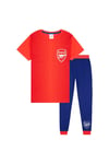 Arsenal Fc Kids Boys Football Fan Pyjama Set T-Shirt And Bottoms Short Sleeves