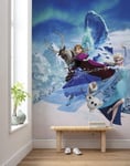 Girl bedroom WALLPAPER Disney characters wall mural Frozen II Elsa Anna OLaf