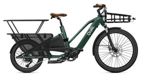 Velo cargo longtail electrique o2 feel equo cargo power 4 2 shimano deore 10v 720 wh 20 26   vert emeraude  pack family