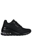 Skechers Million Air - Elevated Air, Black, Size 6, Women