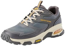 Skechers Men's Skech-AIR Sleek Envoy Trainers, Charcoal Leather/Synthetic/Textile/Trim, 6 UK